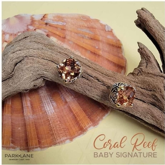 Park Lane Coral Reef Impression Stud Earrings - Picture 5 of 5